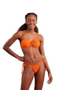 Model Front: Rio De Sol Bas Bottom Dots-Orange Pipa