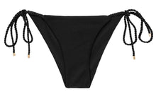 Carica l&#39;immagine nel visualizzatore di Gallery, Product Front: Rio De Sol Bas Bottom Shimmer-Black Cheeky-Rope
