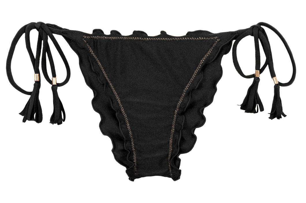 Product Front: Rio De Sol Bas Bottom Shimmer-Black Frufru