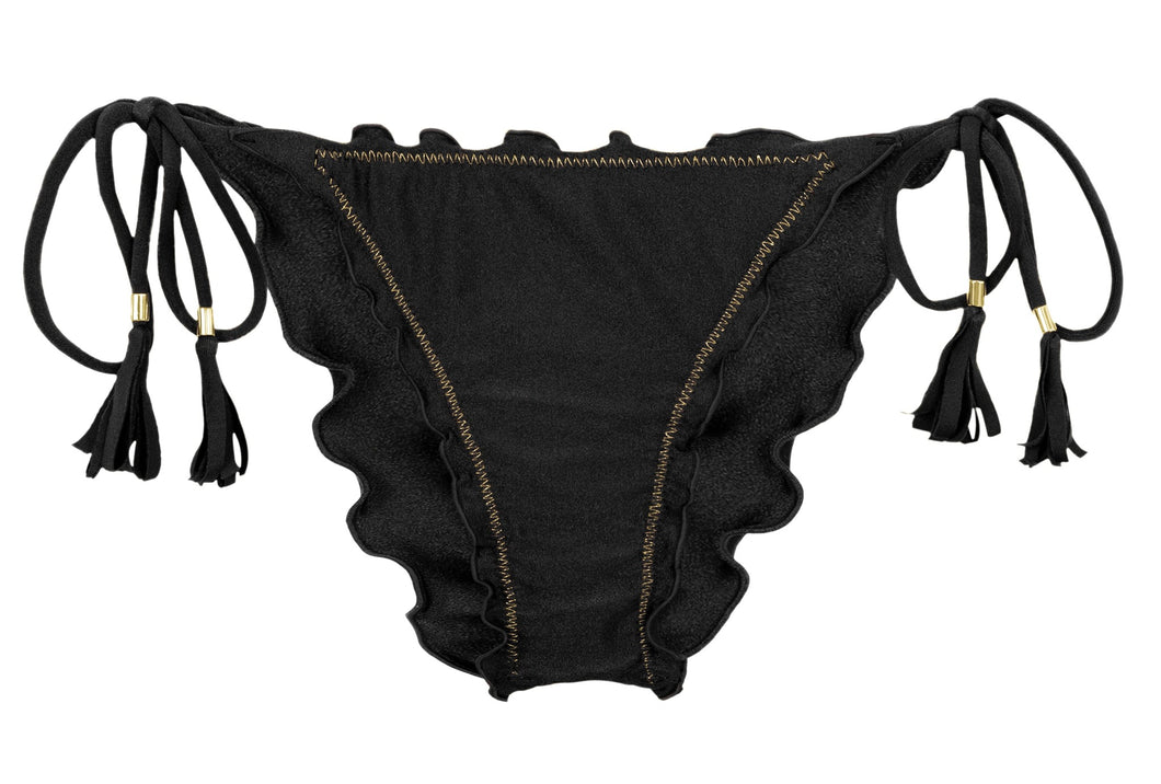Product Front: Rio De Sol Bas Bottom Shimmer-Black Frufru-Comfy