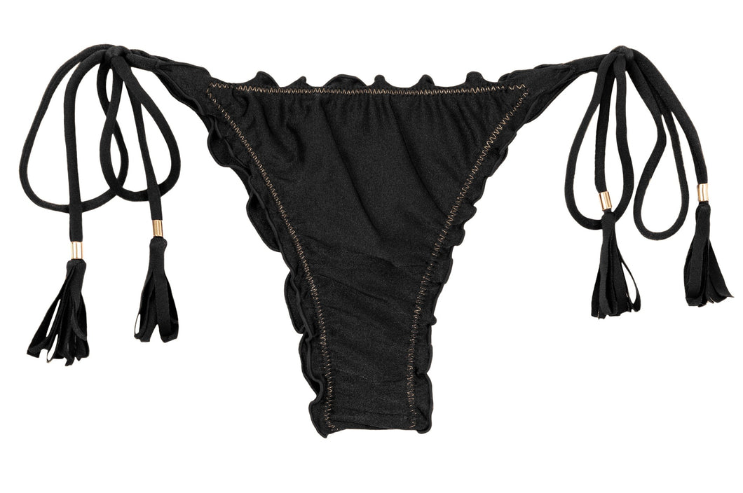 Product Front: Rio De Sol Bas Bottom Shimmer-Black Frufru-Fio
