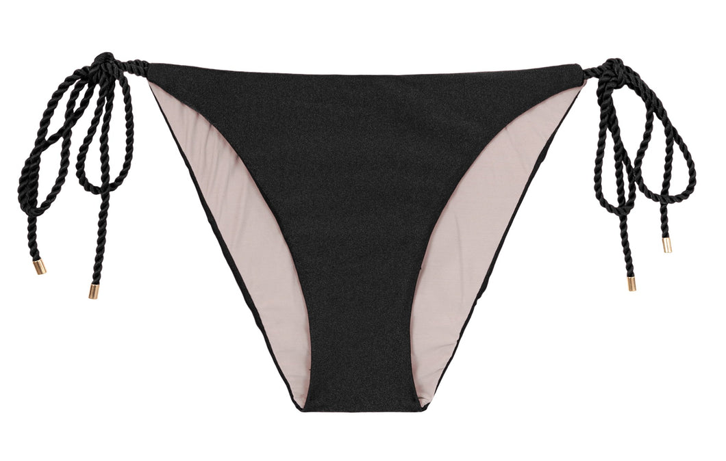 Product Front: Rio De Sol Bas Bottom Shimmer-Black Ibiza-Rope