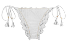 Carica l&#39;immagine nel visualizzatore di Gallery, Product Front: Rio De Sol Bas Bottom Shimmer-White Frufru
