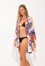 Carica l&#39;immagine nel visualizzatore di Gallery, Image 02: Rio De Sol Robe De Plage Garden-Flower Kimono
