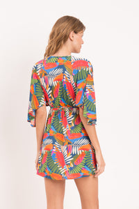 Model Back: Rio De Sol Vêtement De Plage Jungle Mini Dress
