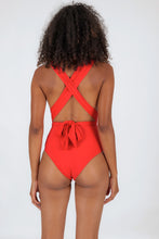Carica l&#39;immagine nel visualizzatore di Gallery, Model Back: Rio De Sol Une Pièce Rouge Marina
