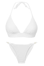 Carica l&#39;immagine nel visualizzatore di Gallery, Product Front: Rio De Sol Ensemble Set Bora-White Tri-Cos Cheeky-Fixa
