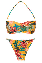 Carica l&#39;immagine nel visualizzatore di Gallery, Product Front: Rio De Sol Ensemble Set Lis Bandeau-Pli Cheeky-Fixa
