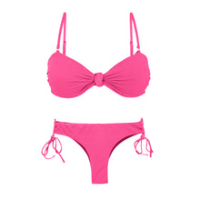 Carica l&#39;immagine nel visualizzatore di Gallery, Product Front: Rio De Sol Ensemble Set Mtx-Ultrapink Bandeau-Joy Angel
