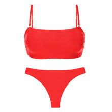 Carica l&#39;immagine nel visualizzatore di Gallery, Product Front: Rio De Sol Ensemble Set Rouge Bandeau-Reto Nice-Fio
