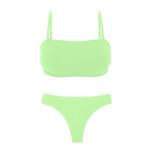 Carica l&#39;immagine nel visualizzatore di Gallery, Product Front: Rio De Sol Ensemble Set Sand-Menta Bandeau-Reto Nice-Fio
