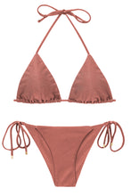 Carica l&#39;immagine nel visualizzatore di Gallery, Product Front: Rio De Sol Ensemble Set Shimmer-Copper Tri-Inv Cheeky-Tie
