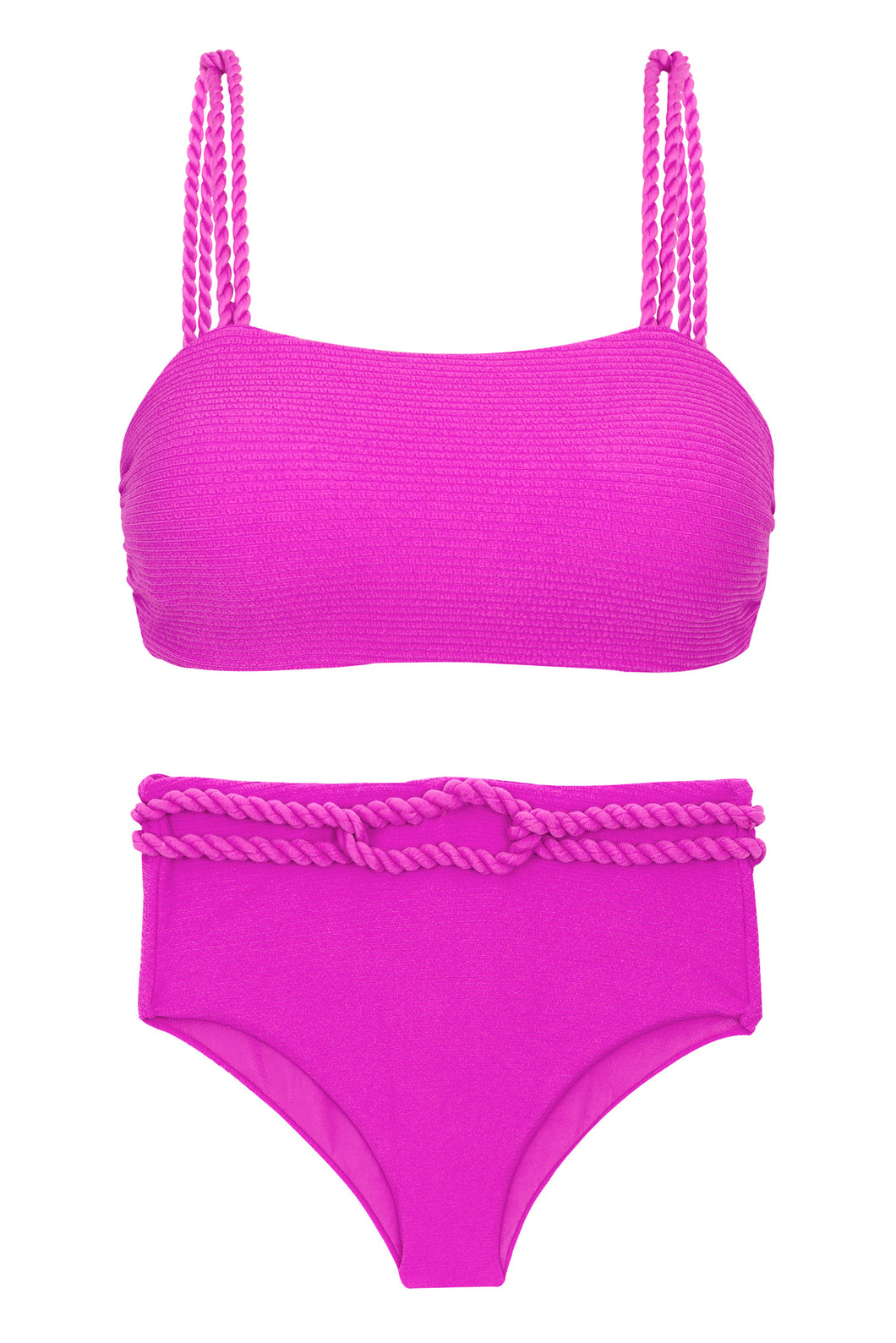 Product Front: Rio De Sol Ensemble Set St-Tpz-Pink Reto Hotpant-High