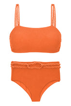 Carica l'immagine nel visualizzatore di Gallery, Product Front: Rio De Sol Ensemble Set St-Tpz-Tangerina Reto Hotpant-High
