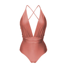 Carica l&#39;immagine nel visualizzatore di Gallery, Product Front: Rio De Sol Une Pièce Shimmer-Copper New Vegas
