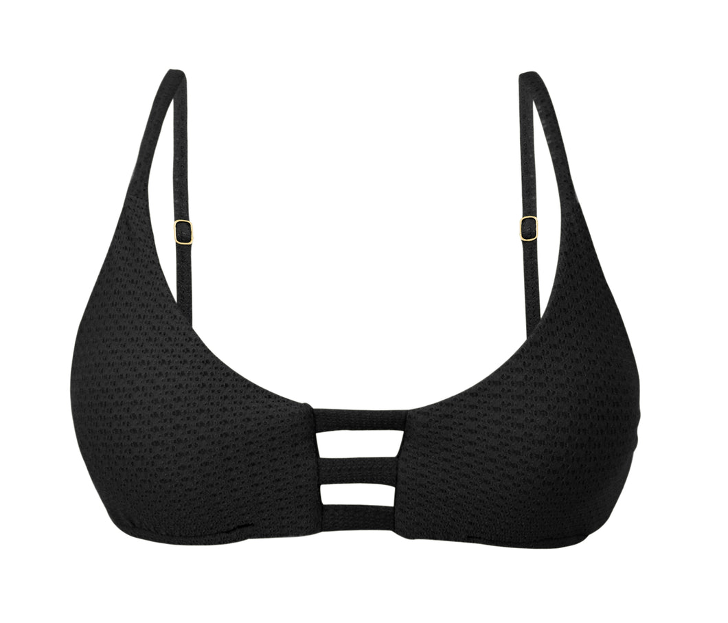 Product Front: Rio De Sol Haut Top Bora-Black Bra-Trio