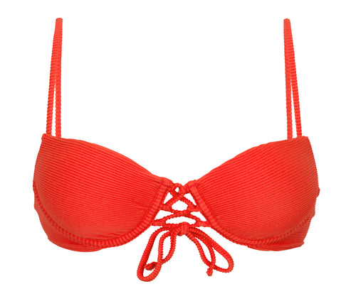 Product Front: Rio De Sol Haut Top Cotele-Tomate Balconet-Pushup