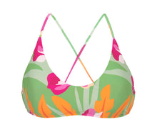 Carica l&#39;immagine nel visualizzatore di Gallery, Product Front: Rio De Sol Haut Top Green-Bloom Bralette
