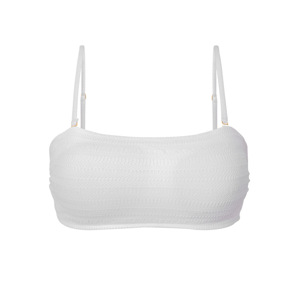 Product Front: Rio De Sol Haut Top Memphis-White Bandeau-Reto