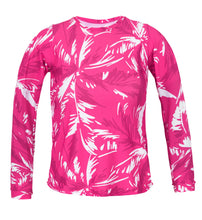 Carica l&#39;immagine nel visualizzatore di Gallery, Product Front: Rio De Sol Haut Top Pink-Palms Rash-Guard
