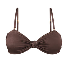 Carica l&#39;immagine nel visualizzatore di Gallery, Product Front: Rio De Sol Haut Top Shimmer-Coffee Bandeau-Joy
