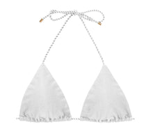 Carica l&#39;immagine nel visualizzatore di Gallery, Product Front: Rio De Sol Haut Top Shimmer-White Tri-Rope
