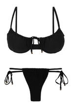 Carica l&#39;immagine nel visualizzatore di Gallery, Set Dots-Black Balconet-Tie Pipa
