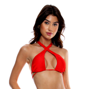 Top Cross High Lava Red