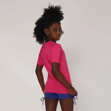 Carica l&#39;immagine nel visualizzatore di Gallery, Model Back: Uv Line T-Shirt Camiseta Kids Uvpro Mc Pink Upf50+
