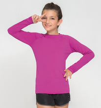 Carica l&#39;immagine nel visualizzatore di Gallery, Model Front: Uv Line T-Shirt Kids Fpu50+ Uvpro Long Sleeve T-Shirt Pink Uv
