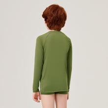 Carica l&#39;immagine nel visualizzatore di Gallery, Model Back: Uv Line T-Shirt Longsleeve Uvrpo Inf Verde Militar Upf50+
