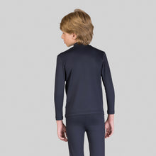 Carica l&#39;immagine nel visualizzatore di Gallery, Model Back: Uv Line T-Shirt Rash Guard Kids High-Neck Black Upf50+
