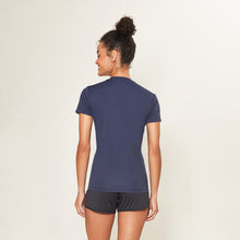 Carica l&#39;immagine nel visualizzatore di Gallery, Model Back: Uv Line Fitness Haut Sport Fit Fem Marinho Upf50+
