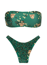 Carica l&#39;immagine nel visualizzatore di Gallery, Set Roar-Green Bandeau-Reto High-Leg
