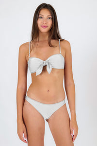 Set Shimmer-White Bandeau-Knot Essential