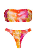 Carica l&#39;immagine nel visualizzatore di Gallery, Set Tiedye-Red Bandeau-Reto Fio
