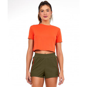 T-Shirt Skin Fit Cropped 1983 Laranja Pitanga