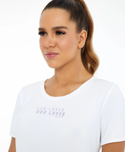 T-Shirt Skin Fit Inspiracional Branco Optico